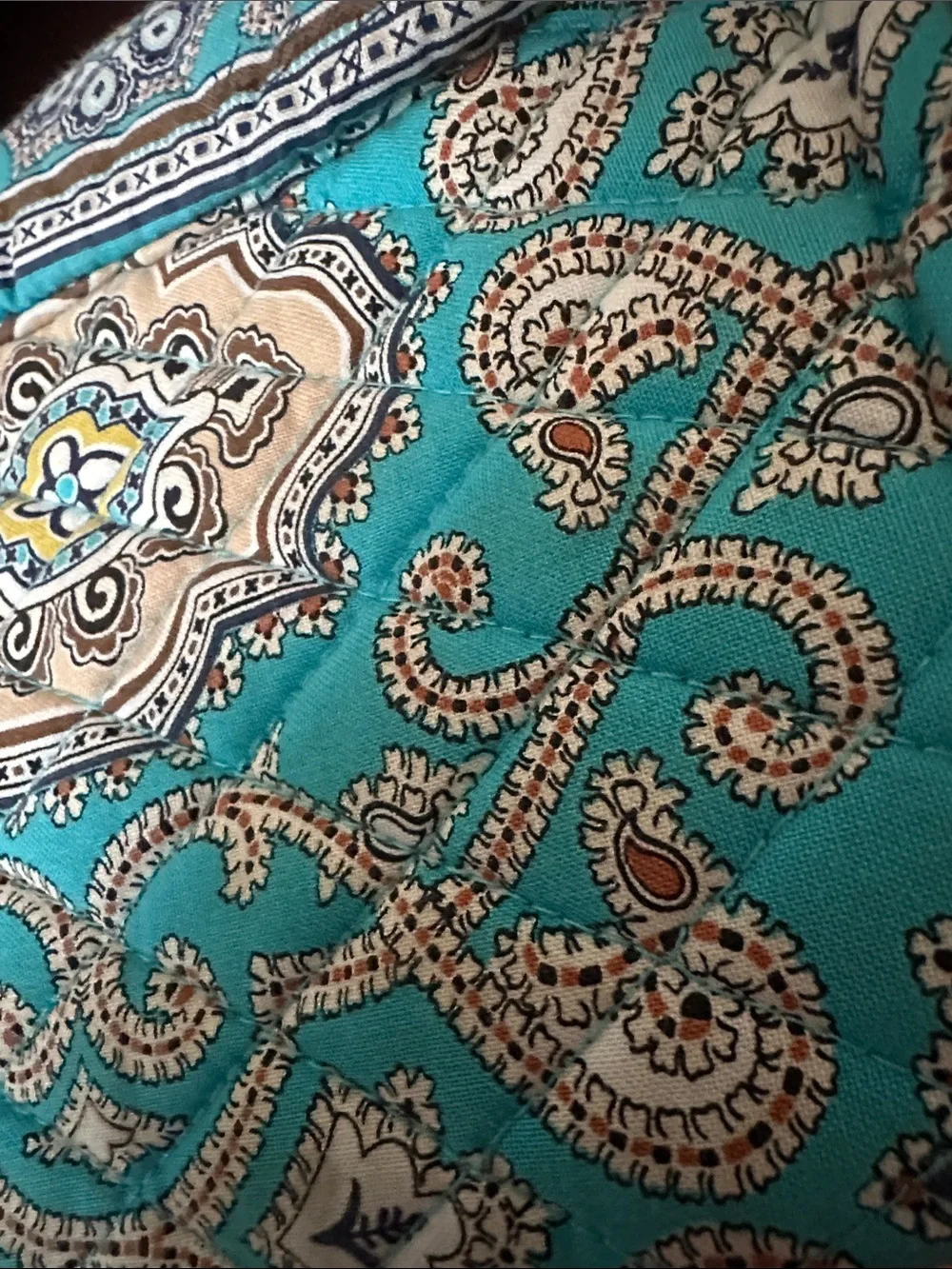 Vera Bradley Bag color is more green than blue